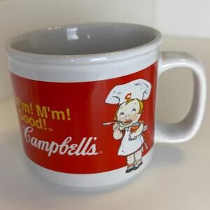 Campbells Soup Kid Chef M'M! Good Houston Harvest Ceramic Mug Cup Vintage 2004